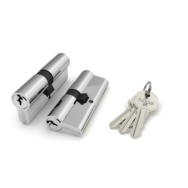 Цилиндровый механизм Fuaro (Фуаро) 100 CA 70 mm (30+10+30) CP хром 3 кл. Цилиндровый механизм Fuaro (Фуаро) 100 CA 70 mm (30+10+30) CP хром 3 кл.