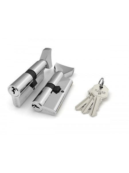 Цилиндровый механизм Fuaro (Фуаро) с вертушкой 100 CM 80 mm (30+10+40) CP хром