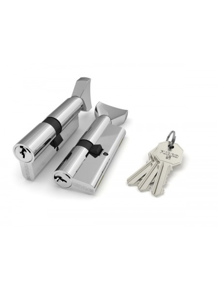 Цилиндровый механизм Fuaro (Фуаро) с вертушкой 100 CM 80 mm (35+10+35) 3 ключа CP хром