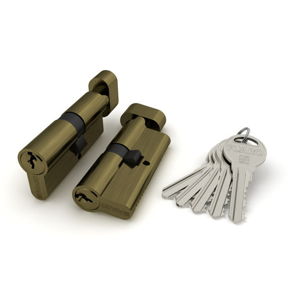 Цилиндровый механизм Fuaro (Фуаро) с вертушкой R302/60 mm-BL (25+10+25) AB бронза 5 кл. БЛИСТЕР Цилиндровый механизм Fuaro (Фуаро) с вертушкой R302/60 mm-BL (25+10+25) AB бронза 5 кл. БЛИСТЕР