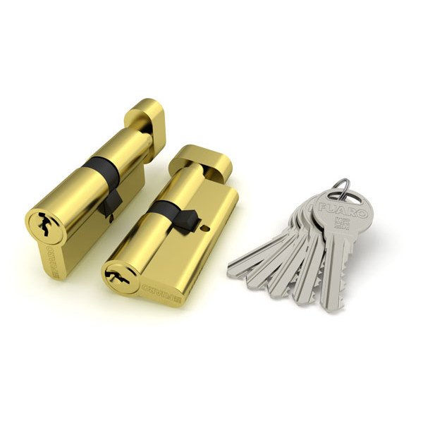 Цилиндровый механизм Fuaro (Фуаро) с вертушкой R302/60 mm-BL (25+10+25) PB латунь 5 кл. БЛИСТЕР Цилиндровый механизм Fuaro (Фуаро) с вертушкой R302/60 mm-BL (25+10+25) PB латунь 5 кл. БЛИСТЕР