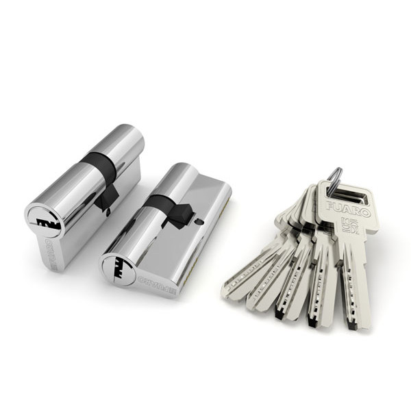 Цилиндровый механизм Fuaro (Фуаро) R600/80 mm (30+10+40) CP хром 5 кл. Цилиндровый механизм Fuaro (Фуаро) R600/80 mm (30+10+40) CP хром 5 кл.