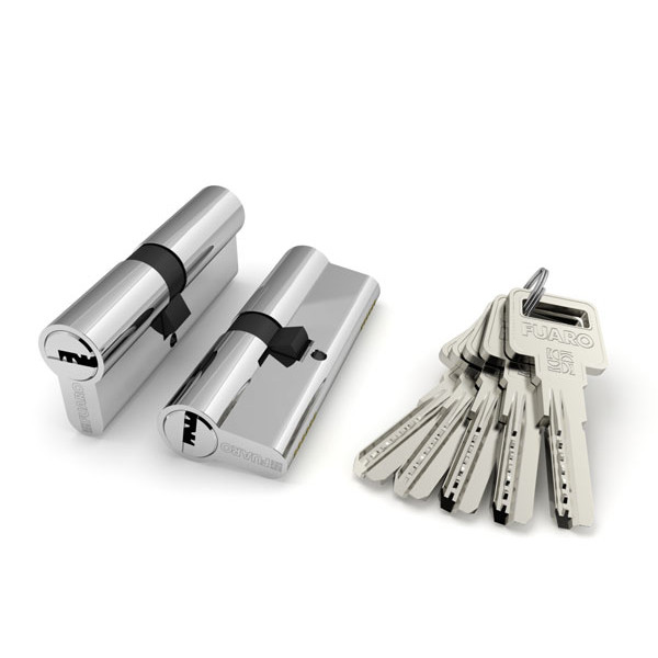 Цилиндровый механизм Fuaro (Фуаро) R600/80 mm (35+10+35) CP хром 5 кл. Цилиндровый механизм Fuaro (Фуаро) R600/80 mm (35+10+35) CP хром 5 кл.