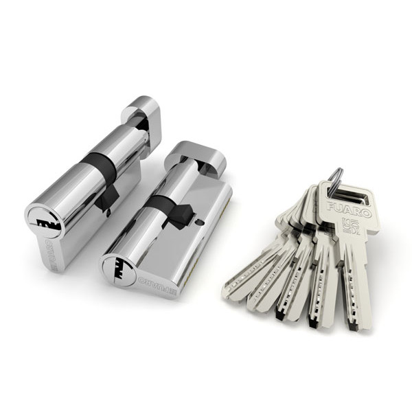 Цилиндровый механизм Fuaro (Фуаро) с вертушкой R602/80 mm (30+10+40) CP хром 5 кл. Цилиндровый механизм Fuaro (Фуаро) с вертушкой R602/80 mm (30+10+40) CP хром 5 кл.