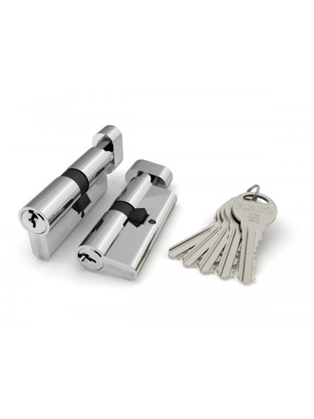 Цилиндровый механизм Fuaro (Фуаро) с вертушкой R302/70 mm (30+10+30) CP хром 5 кл.