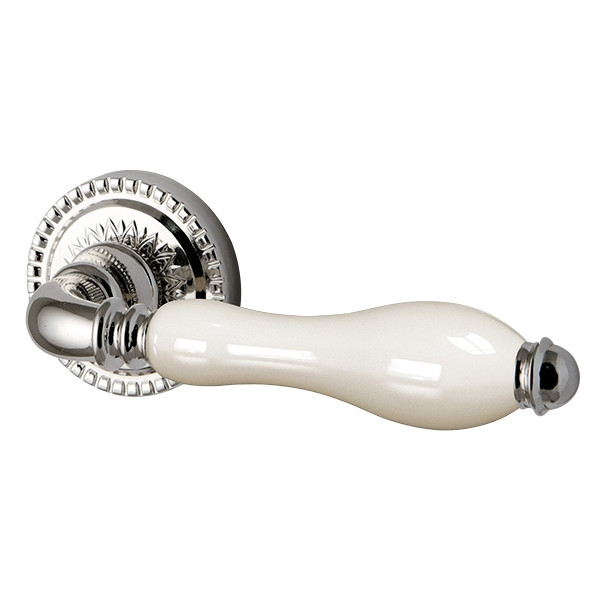 Ручка раздельная Armadillo (Армадилло) Silvia CL1 SILVER-925/LWP-109 Серебро 925/беж фарфор