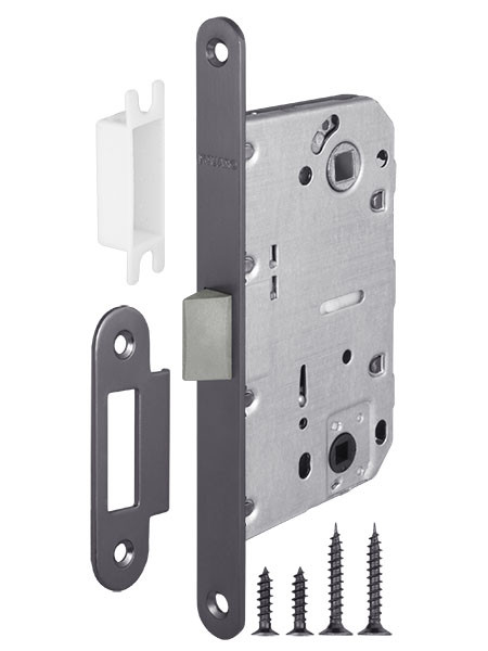 Защелка врезная Fuaro (Фуаро) PLASTIC P96WC-50 GR графит