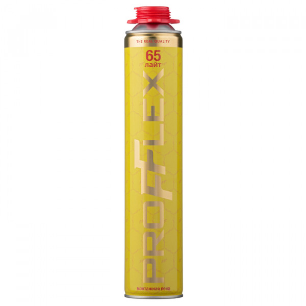 Пена монтажная PROFFLEX PRO YELLOW LITE 65л зимняя Пена монтажная PROFFLEX PRO YELLOW LITE 65л зимняя